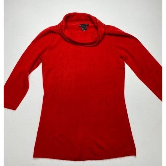 New York & Co Red Cowl‎ Neck 3/4 Sleeve Sweater Sz XS - Picture 5 of 6
